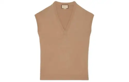 GUCCI Open Back Fine Ribbed Top