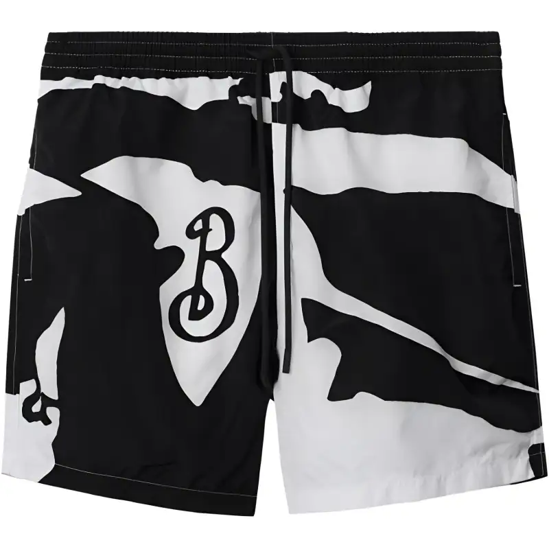 Burberry FW24 Beach Shorts Men's Black