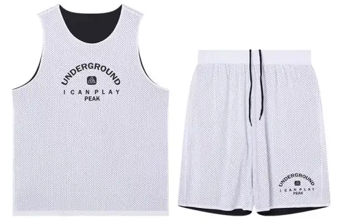 PEAK Basketball Suits Men's White Moderate Straight Fit