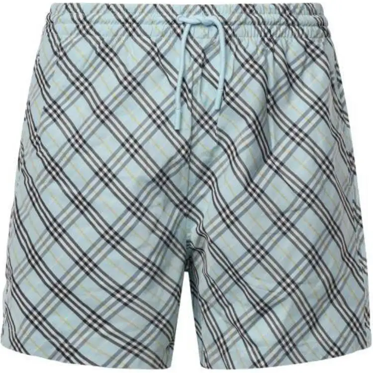 Burberry Check Printed Drawstring Swim Shorts