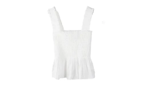 UNIQLO Tank Tops Women's White Straight Fit