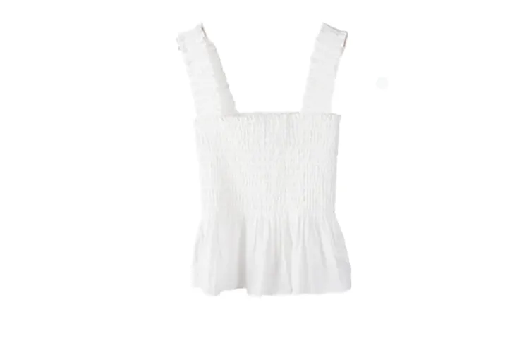 UNIQLO Tank Tops Women's White Straight Fit