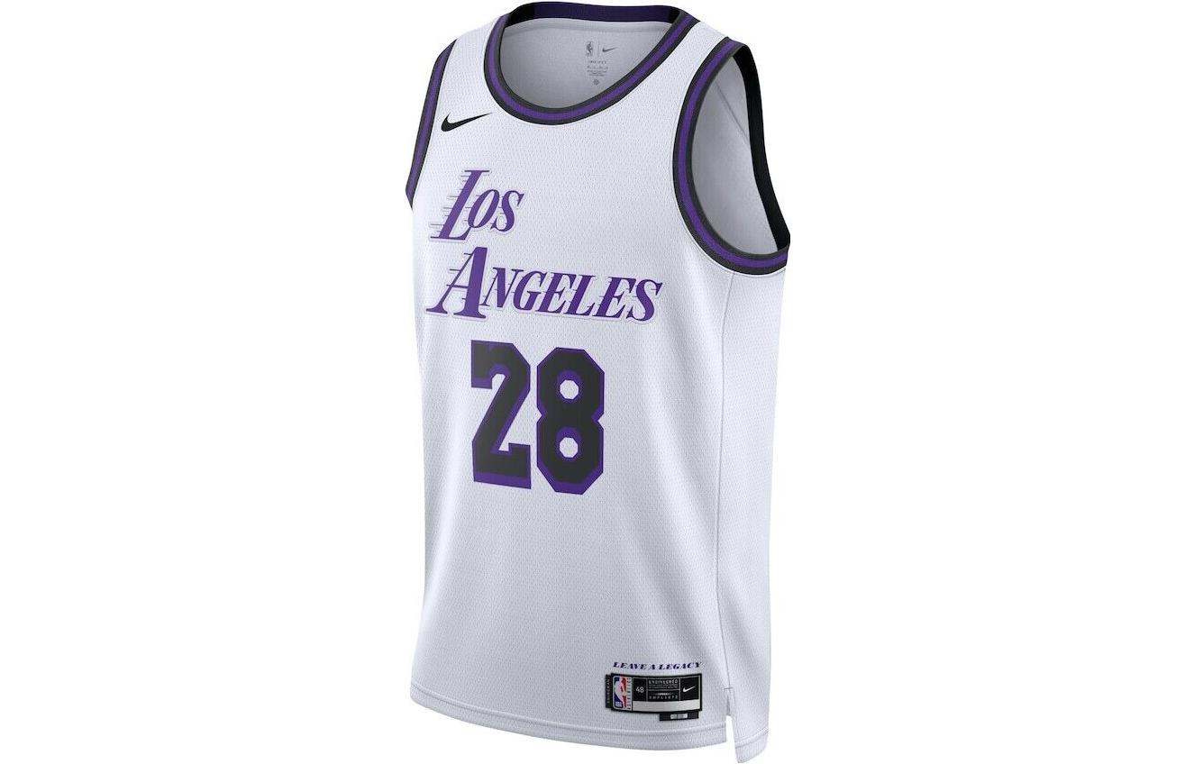 Nike NBA alphanumeric print round neck basketball vest SW fan version city edition city limited Los Angeles Lakers Hachimura No. 29 men's white