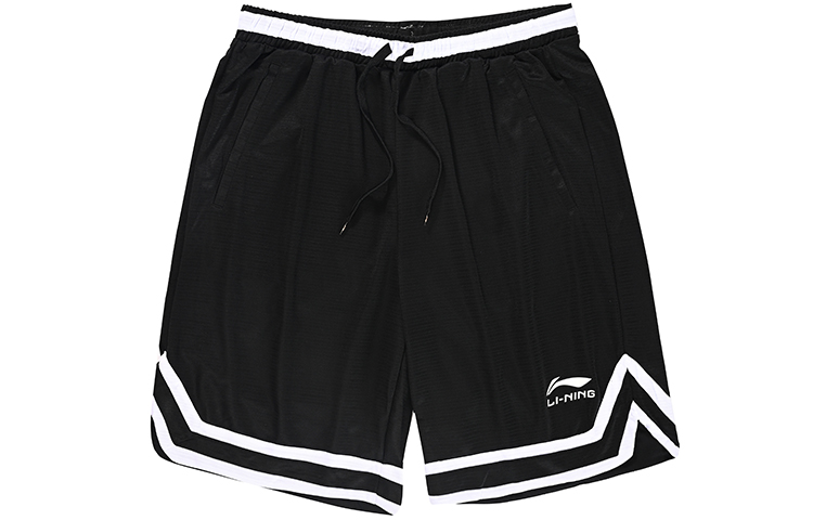 Li Ning, quick dry basketball sports black shorts, loose fit