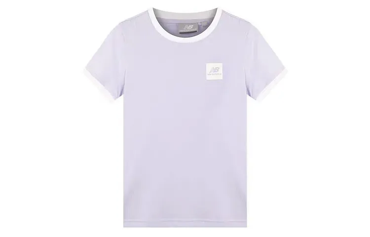 New Balance T-Shirts Women's Purple Crew Neck Moderate Straight Fit