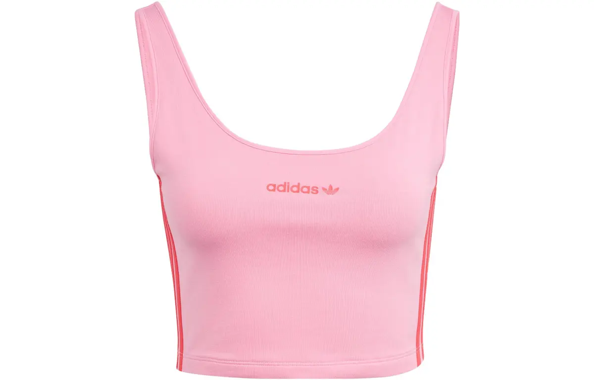 Adidas Originals The Baddie Edit Tank Tops Women's Pink U-neck Thin Straight Fit