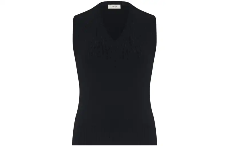 THE ROW Tank Tops Women's Black V Neck Moderate Other