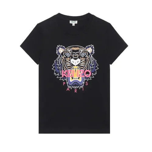 KENZO T Shirts Women's Black Crew Neck Moderate Straight Fit