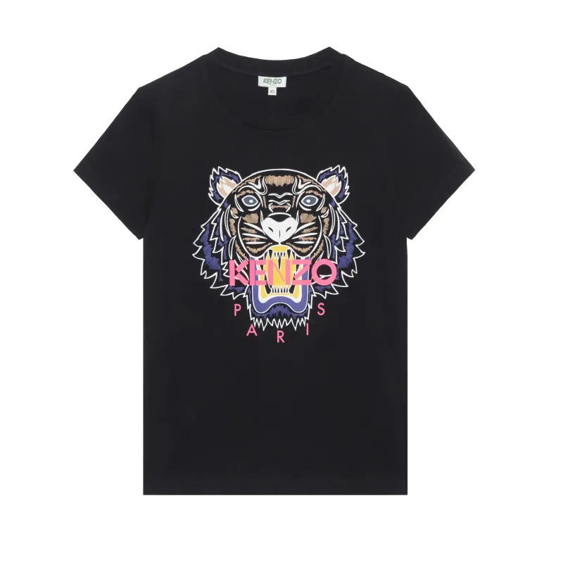 KENZO T Shirts Women's Black Crew Neck Moderate Straight Fit