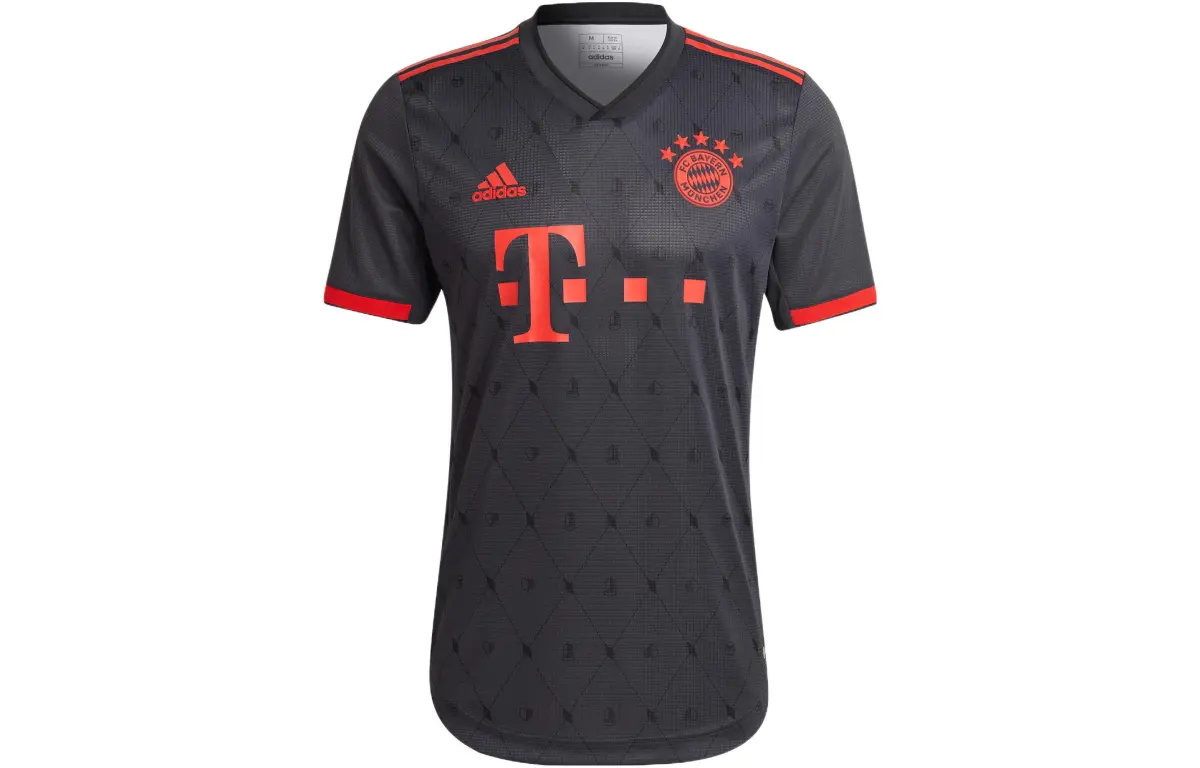 Adidas Bayern Munich Black Soccer Jerseys Men's Night Sky Gray Moderate