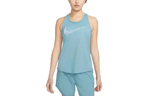 Nike Tank Tops Women's Sky Blue Straight Fit
