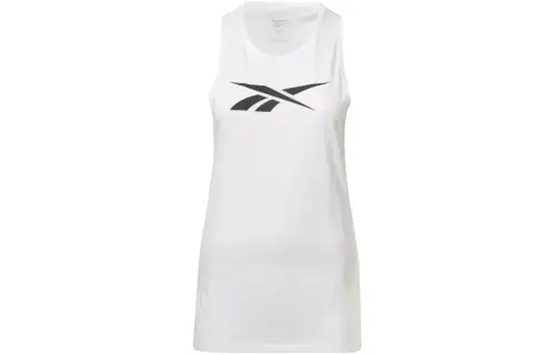 Reebok Tank Tops Women's White Crew Neck Moderate Straight Fit