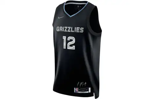 Nike NBA Best Rookie Limited SW Fan Edition Grizzlies Morant No. 12 Basketball Vest Men's Black