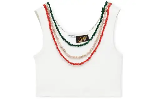 LOEWE Tank Tops Women's White Straight Fit
