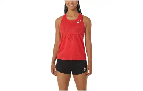 ASICS Ctibreeze Tank Tops Women's Red Crew Neck Moderate Other