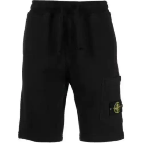 STONE ISLAND Casual Shorts Men's Black Moderate