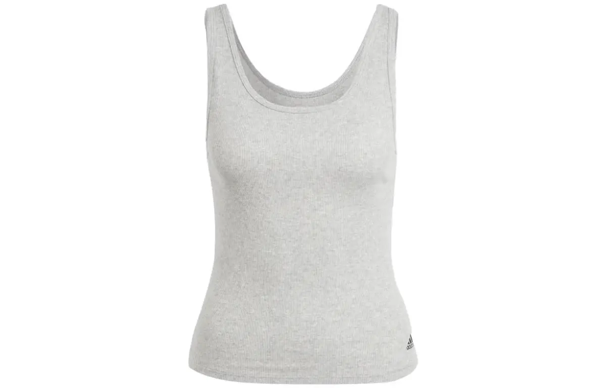 Adidas Tank Tops Women's Gray Straight Fit