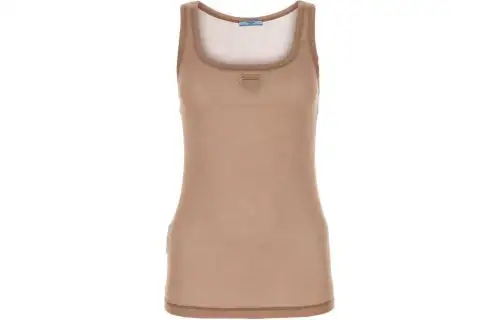 PRADA Logo-Detailed Sleeveless Top