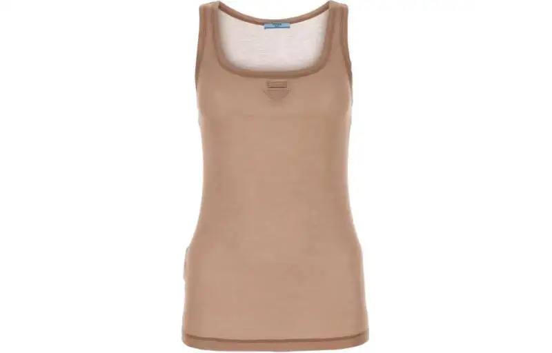 PRADA Logo-Detailed Sleeveless Top
