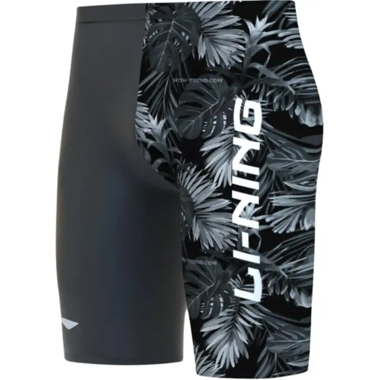 Li Ning Swimming Shorts Men's Tropical Rainforest Black