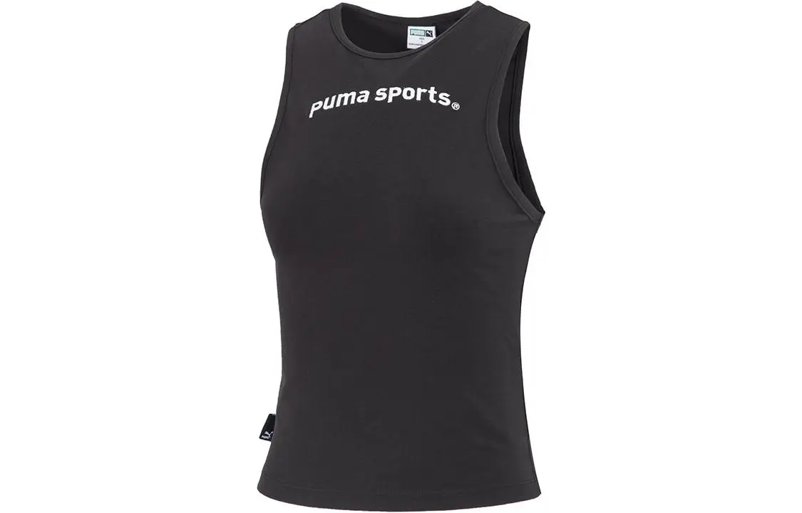 PUMA Tank Tops Women's Black Crew Neck Moderate Other
