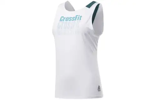 Reebok Tank Tops Women's White Crew Neck Moderate Other