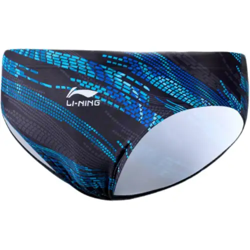 Li Ning Swimming Shorts Men's Black Blue