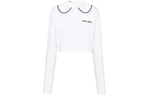 MIU MIU Crop Tops Women's White