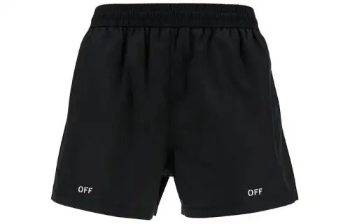 OFF-WHITE logo-print swim shorts