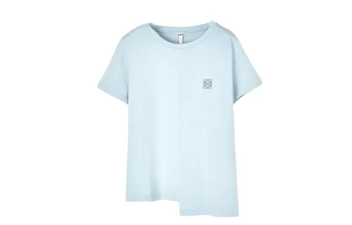 LOEWE T Shirts Women's Light Blue Crew Neck Moderate
