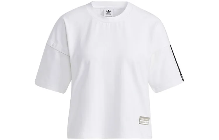 Adidas Originals Ryv Tee Ss Drop Shoulder Sleeve T Shirt Women's White