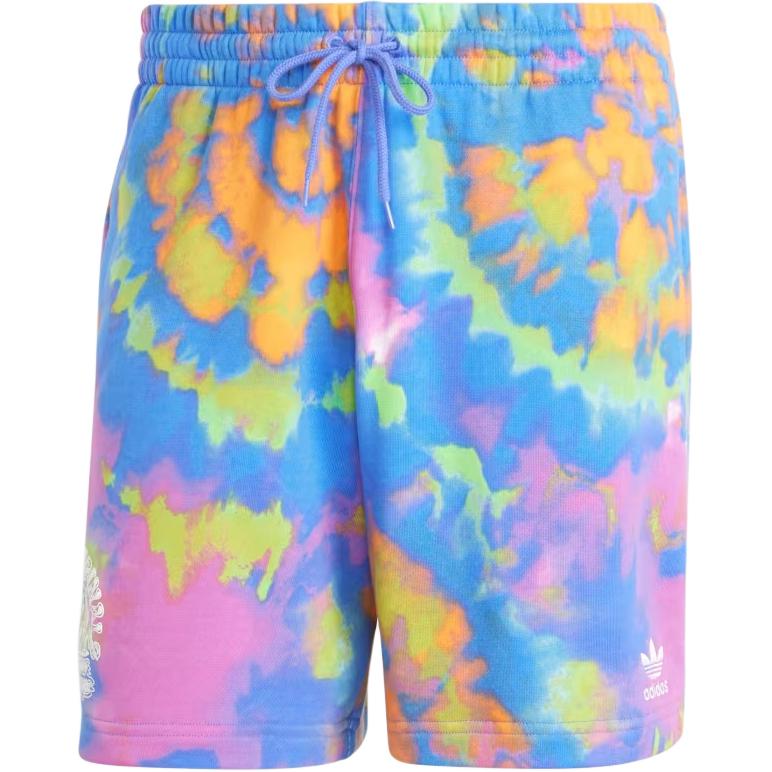 Adidas Originals TIE DYED Casual Shorts Men's Half Cobalt Blue