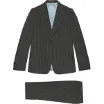 GUCCI Business Suits Men's Dark Gray Suit Collar Moderate