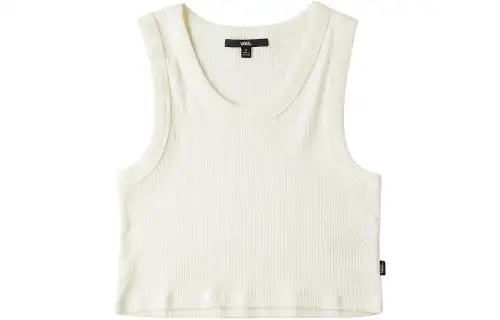 Vans Tank Tops Women's Ecru Crew Neck Moderate Other