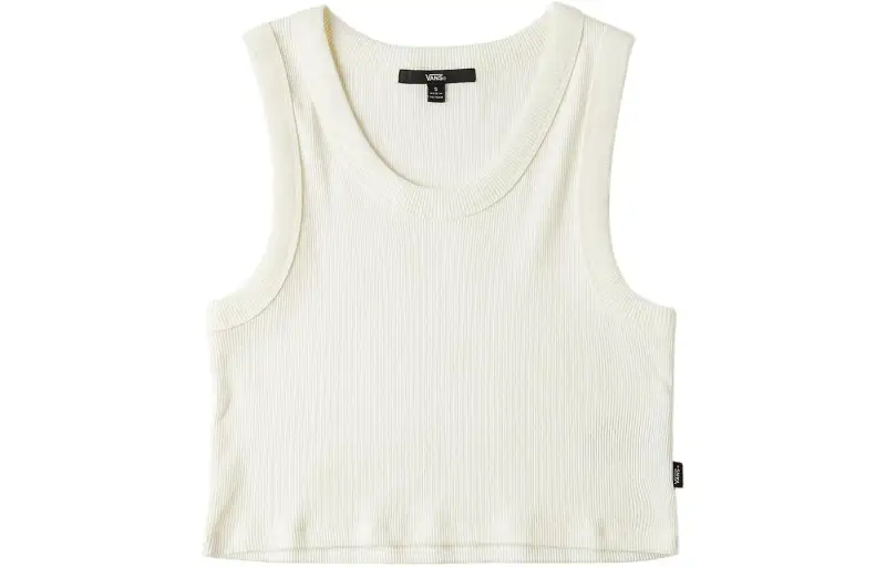 Vans Tank Tops Women's Ecru Crew Neck Moderate Other