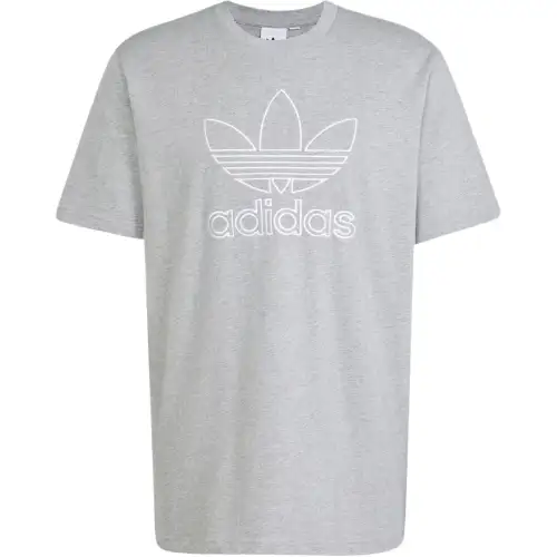 Adidas Originals ADICOLOR OUTLINE TREFOIL T Shirt Men's Medium Gray Heather Flower