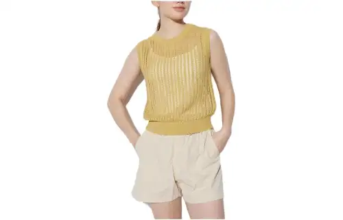 UNIQLO Tank Tops Women's Yellow