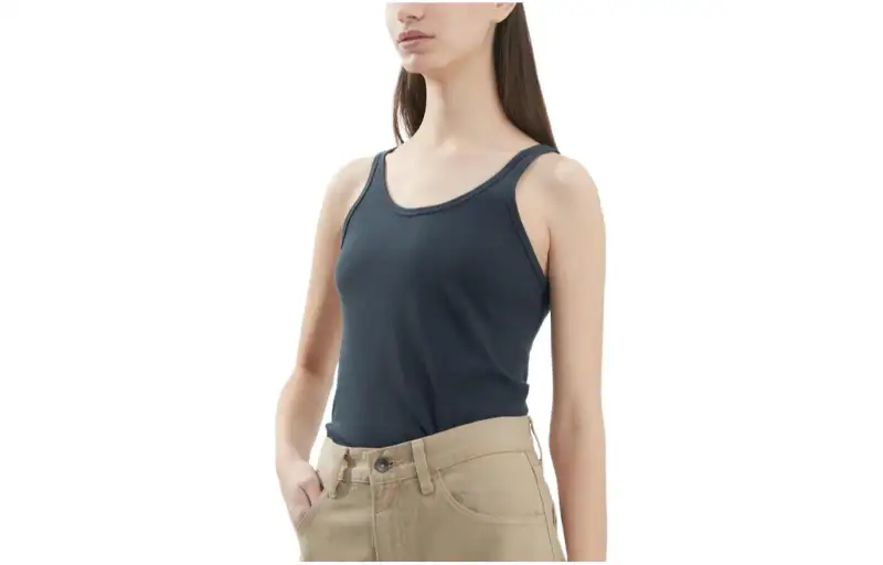 UNIQLO Tank Tops Women's Dark Gray Thin Straight Fit