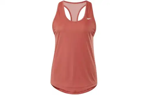 Reebok Tank Tops Women's Red Crew Neck Moderate Straight Fit
