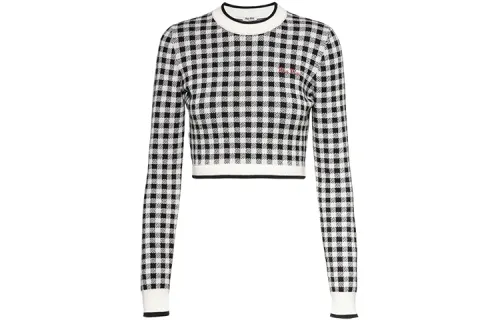 MIU MIU Crop Tops Women's Black