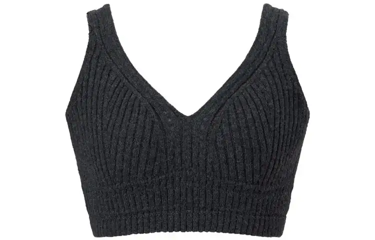 UNIQLO Tank Tops Women's Dark Gray Moderate Racerback