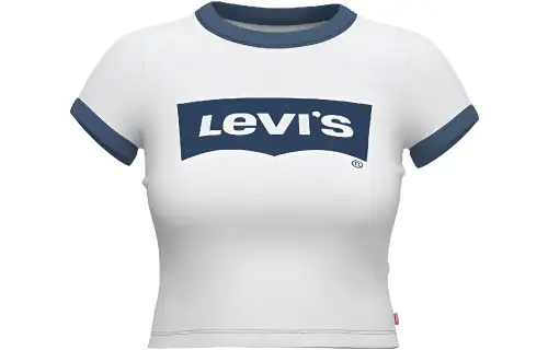Levis SS22 Crop Top Women's White