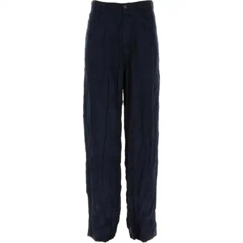 Balenciaga Crinkled Effect Baggy Trousers