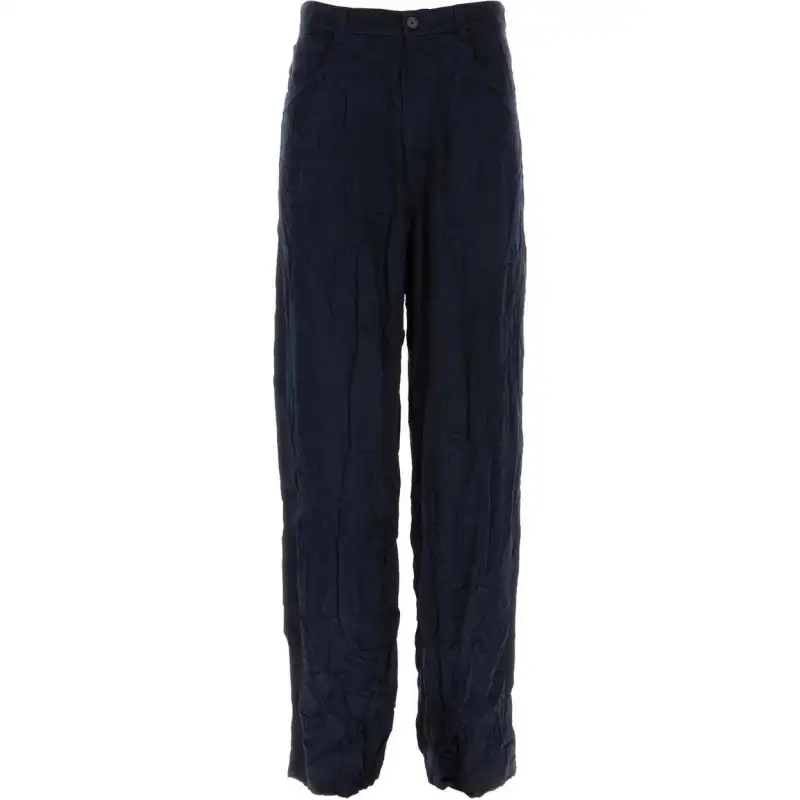 Balenciaga Crinkled Effect Baggy Trousers