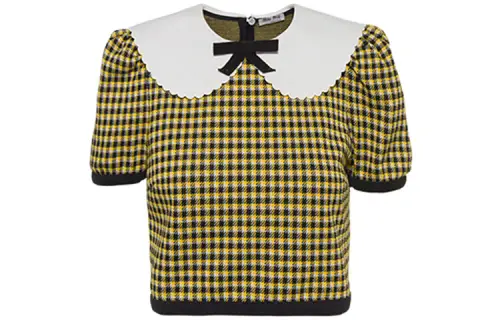 MIU MIU Crop Top Women's Yellow