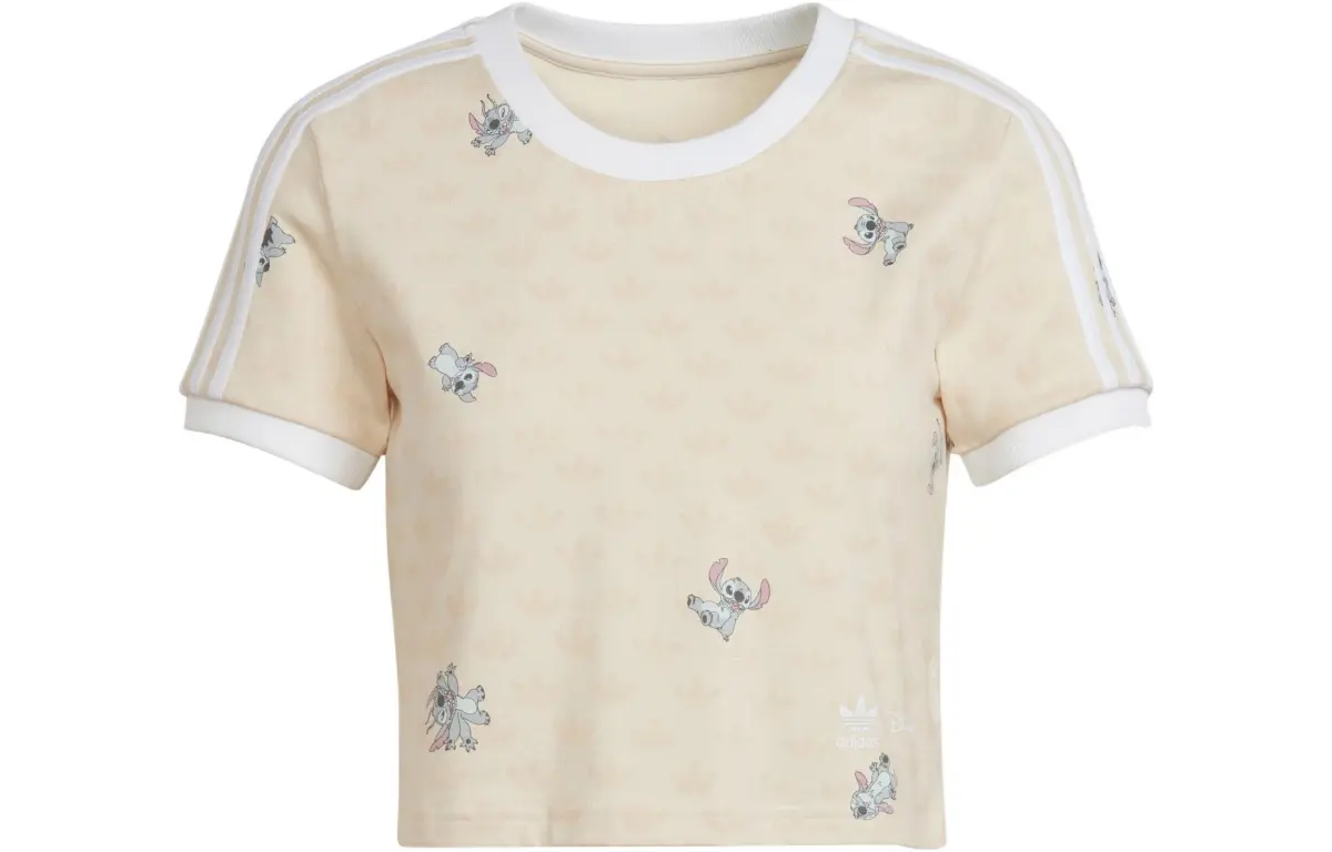 Adidas Originals x Disney Stitch Crop Top Women's Gray White