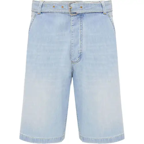 Bottega Veneta Belted Denim Shorts