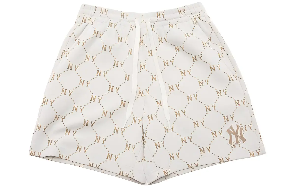 MLB Diamond Monogram Casual Shorts Unisex Cream