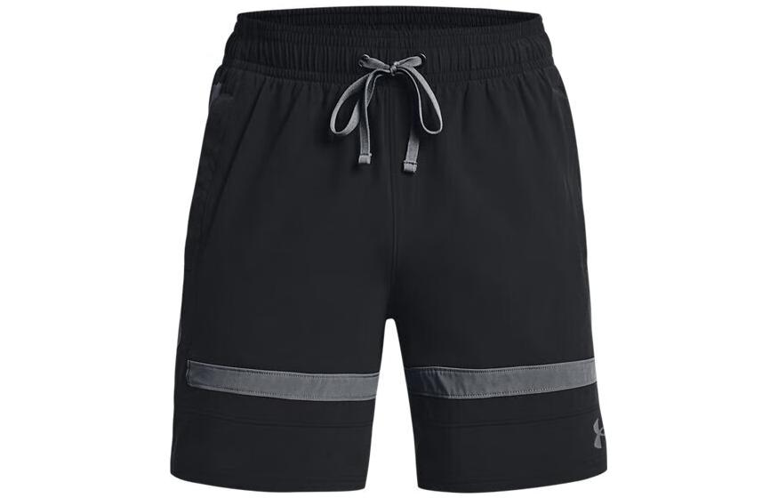 Under Armour Under Armor Striped Trim Woven Sports Basketball Pants Men's Black