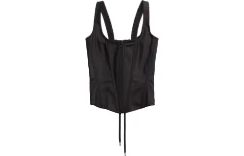 zip-up corset top